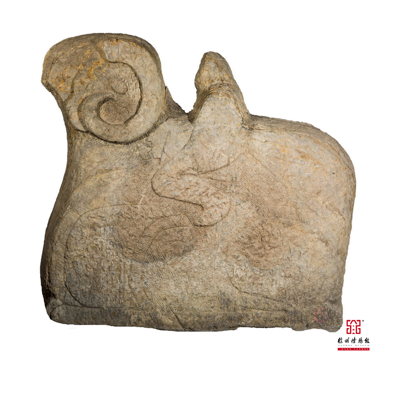 Carved stone sheep